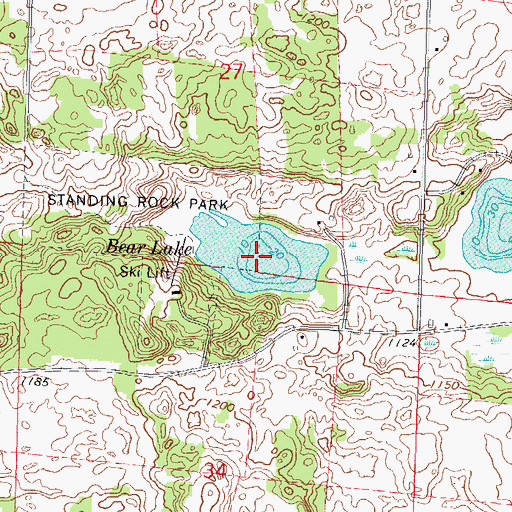 Topographic Map of Bear Lake, WI