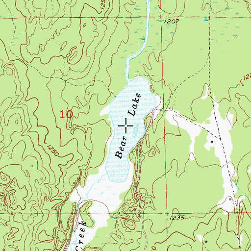 Topographic Map of Bear Lake, WI