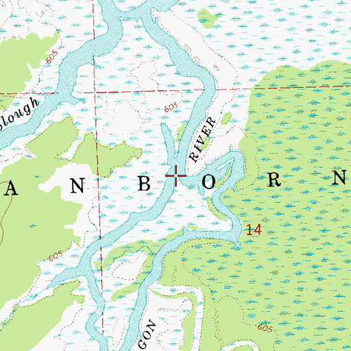 Topographic Map of Beartrap Creek, WI