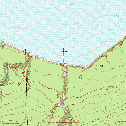 Topographic Map of Bell Creek, WI