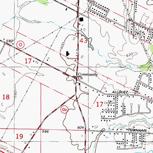 Topographic Map of Bellevue School (historical), WI