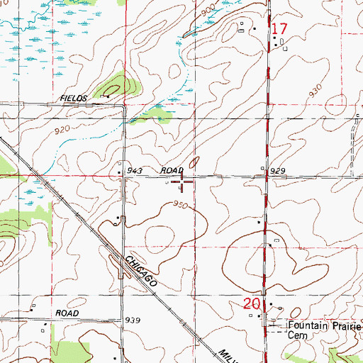 Topographic Map of Bennett School (historical), WI