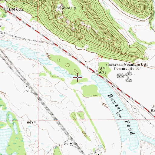 Topographic Map of Bensel Pond, WI