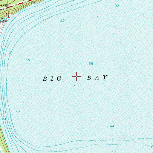 Topographic Map of Big Bay, WI