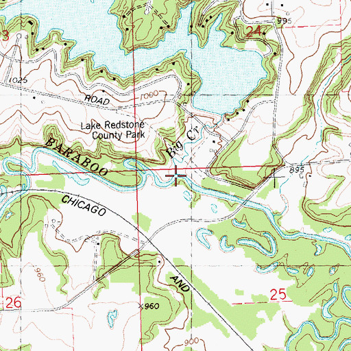 Topographic Map of Big Creek, WI