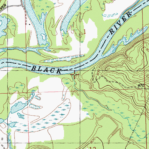 Topographic Map of Big Creek, WI