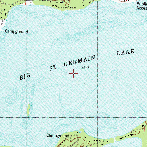 Topographic Map of Big Saint Germain Lake, WI