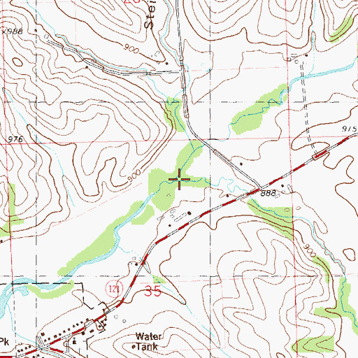 Topographic Map of Big Slough, WI