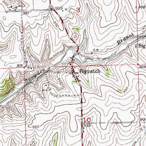 Topographic Map of Bigpatch, WI
