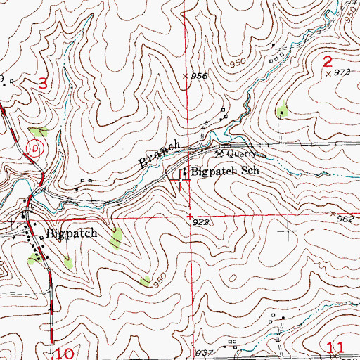 Topographic Map of Bigpatch School, WI