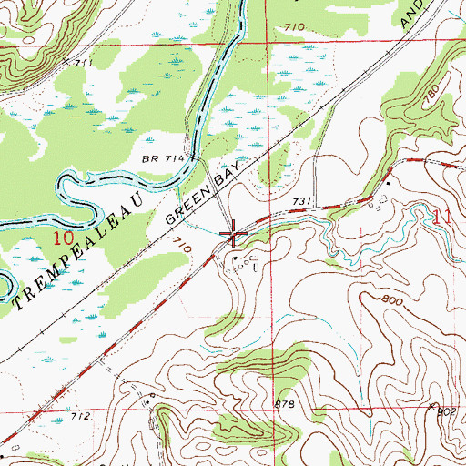 Topographic Map of Bill Valley, WI