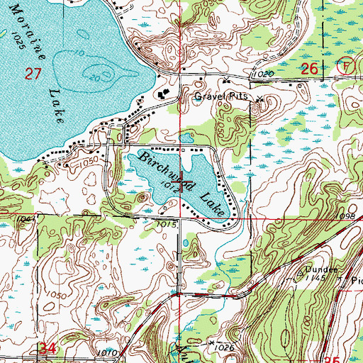 Topographic Map of Birchwood Lake, WI