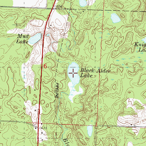 Topographic Map of Black Alder Lake, WI