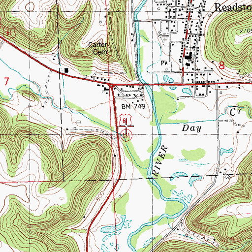 Topographic Map of Black Bottom, WI