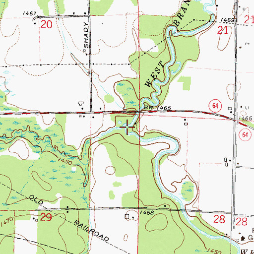 Topographic Map of Black Brook, WI