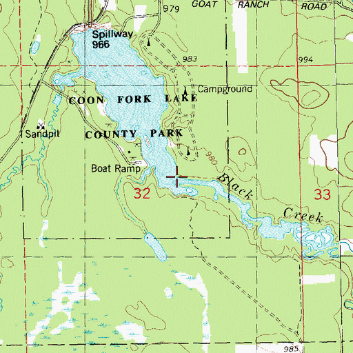 Topographic Map of Black Creek, WI