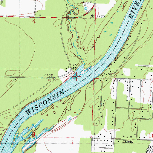 Topographic Map of Black Creek, WI