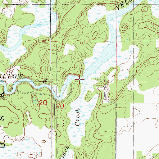 Topographic Map of Black Creek, WI