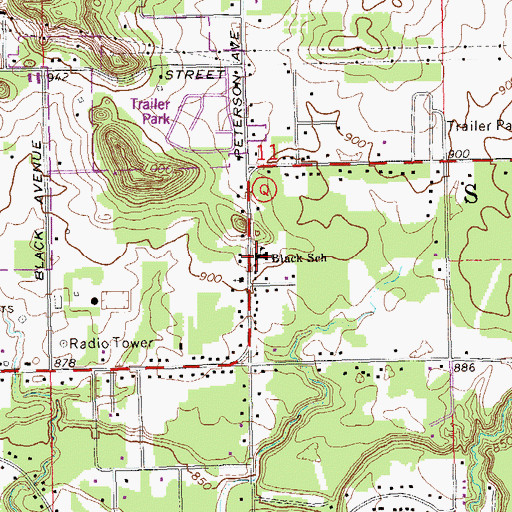 Topographic Map of Crestview Academy, WI