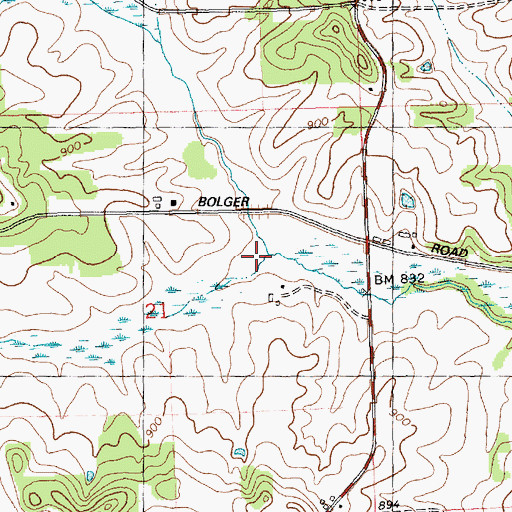 Topographic Map of Black Slough, WI