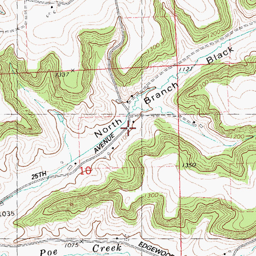 Topographic Map of Black Valley School, WI