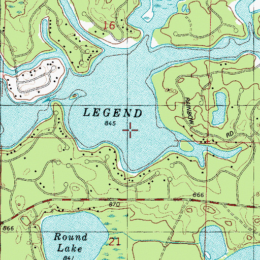 Topographic Map of Blacksmith Lake, WI