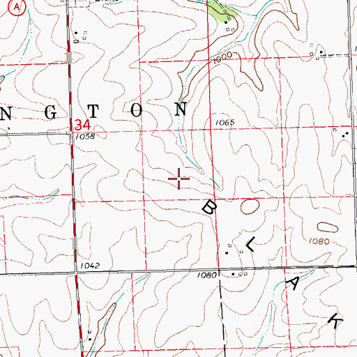 Topographic Map of Blake Prairie, WI