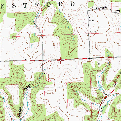 Topographic Map of Block School (historical), WI