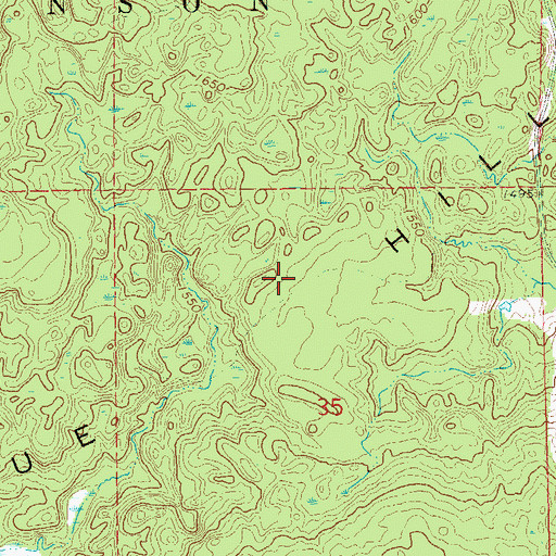 Topographic Map of Blue Hills, WI