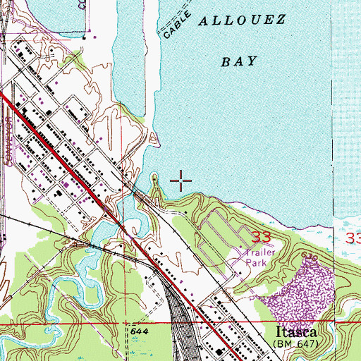 Topographic Map of Bluff Creek, WI