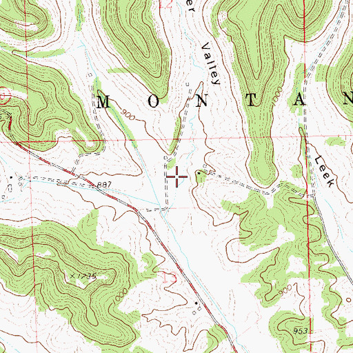 Topographic Map of Bohlinger Valley, WI