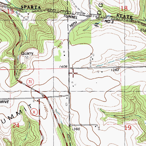 Topographic Map of Bohn School, WI