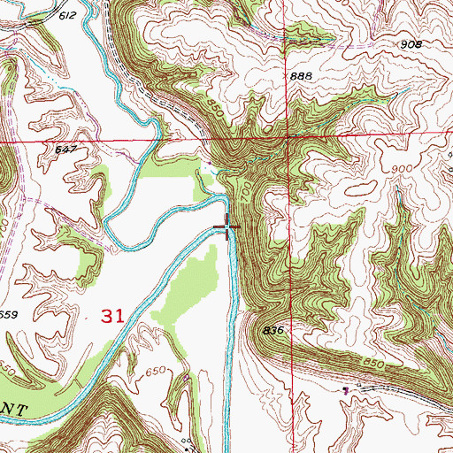 Topographic Map of Boice Creek, WI