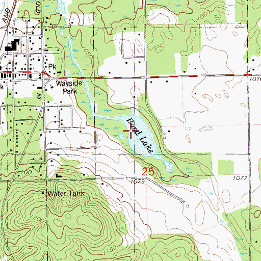 Topographic Map of Bond Lake, WI