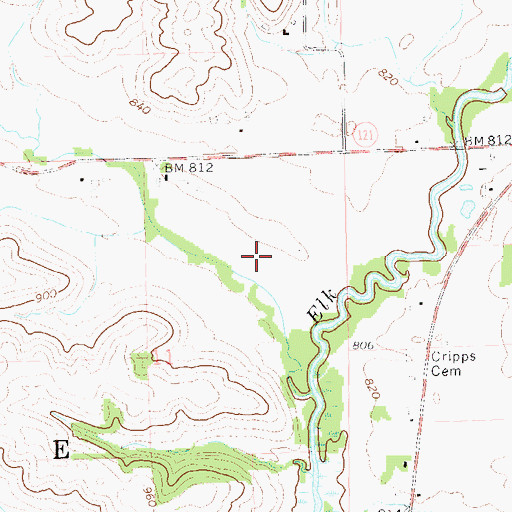 Topographic Map of Borst Valley, WI