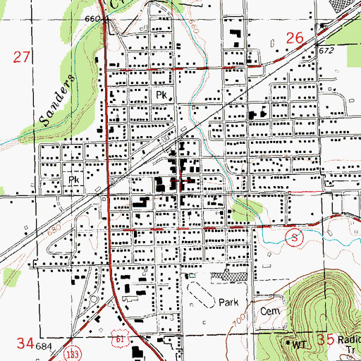 Topographic Map of Boscobel, WI