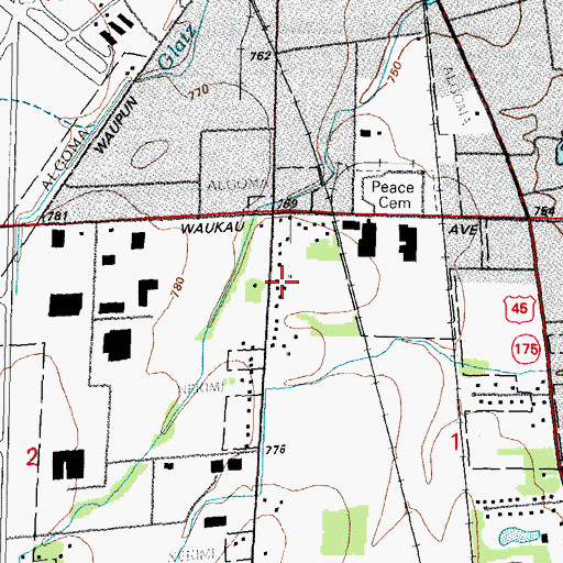 Topographic Map of Boyd School (historical), WI