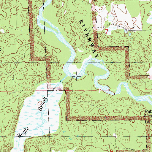 Topographic Map of Boyle Brook, WI