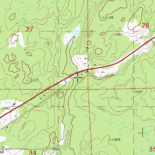 Topographic Map of Boyles Brook, WI