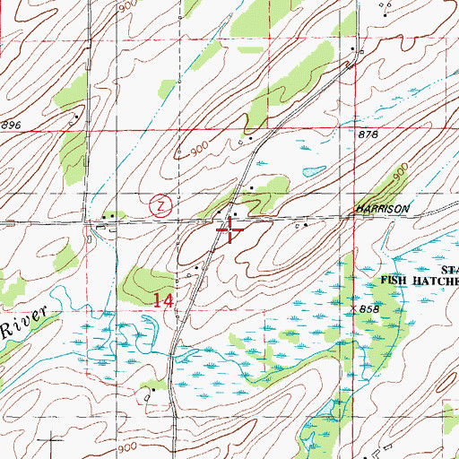 Topographic Map of Brace School (historical), WI