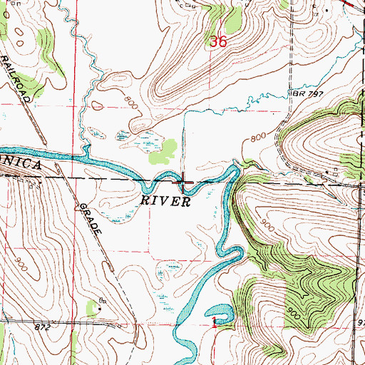 Topographic Map of Braezels Branch, WI