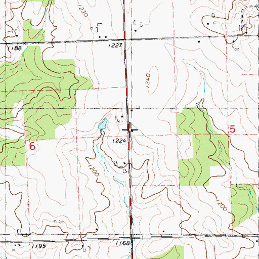 Topographic Map of Braun Settlement School (historical), WI