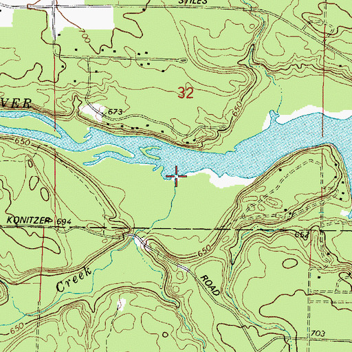 Topographic Map of Brehmer Creek, WI