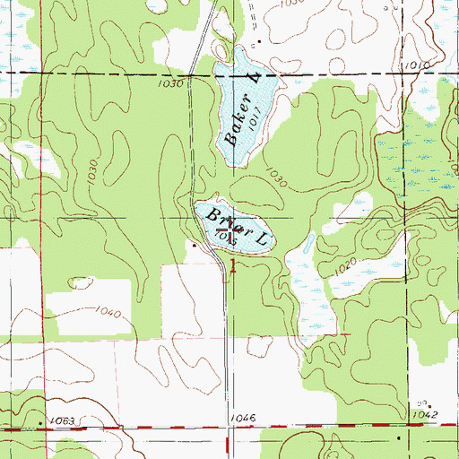 Topographic Map of Briar Lake, WI