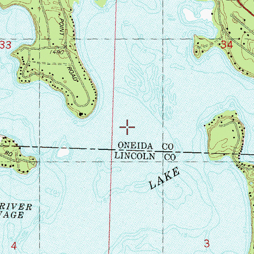 Topographic Map of Bridge Lake, WI