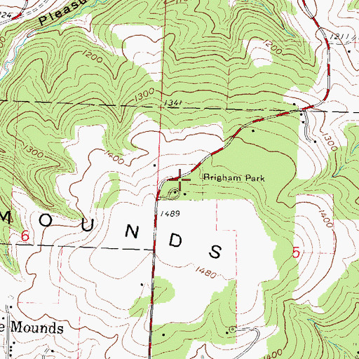 Topographic Map of Brigham Park, WI
