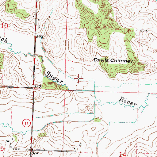 Topographic Map of Britt Valley, WI