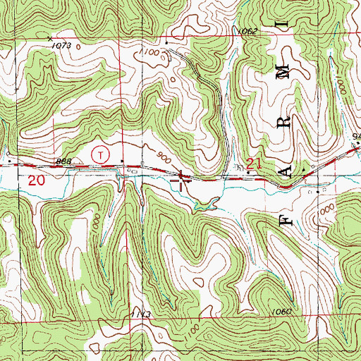Topographic Map of Browns Valley School, WI