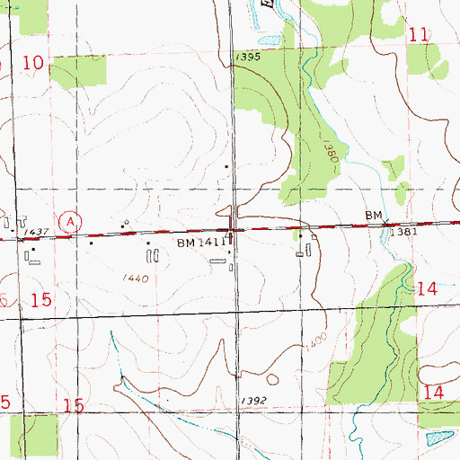 Topographic Map of Brueckerville School, WI