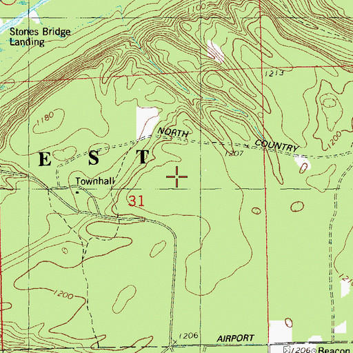 Topographic Map of Brule River State Forest, WI